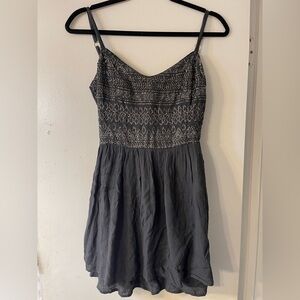 Hollister Gray Sequined Caged Back Mini Sundress Sleeveless